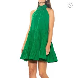 Molly Smocked Neck Trapeze Dress by ALEXIA ADMOR